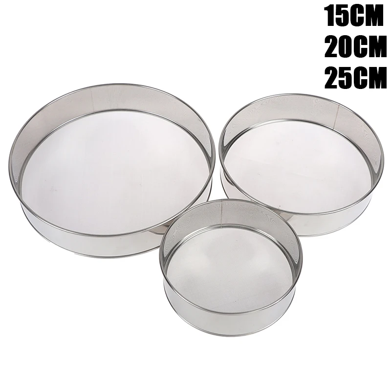 Professional Round Stainless Steel Flour Sieve Strainer Sifters Kitchen Fine Mesh Flour Sifter Best for Kitchen Baking Tea
Professional Round Stainless Steel Flour Sieve Strainer Sifters Kitchen Fine Mesh Flour Sifter Best for Kitchen Baking Tea