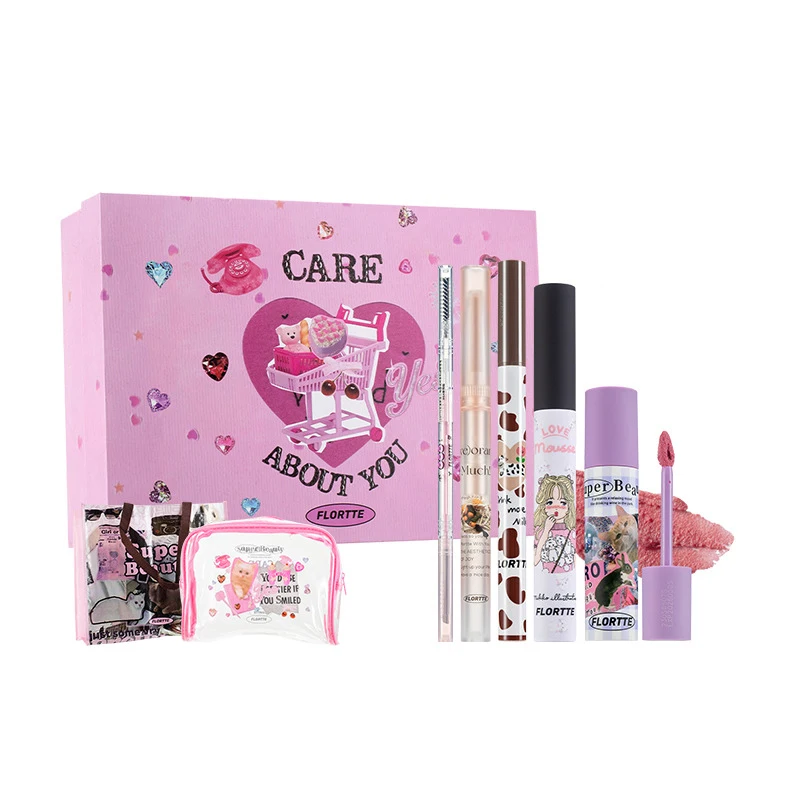 FLORTTE Eyeliner Lying Silkworm Eyebrow Pencil Eyelash Primer Lip Clay Makeup Gift Box Makeup Set
FLORTTE Eyeliner Lying Silkworm Eyebrow Pencil Eyelash Primer Lip Clay Makeup Gift Box Makeup Set