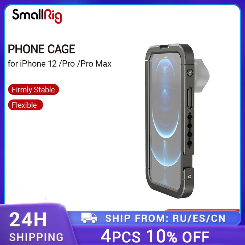SmallRig Pro Mobile Phone Cage for iPhone 12 /Pro /Pro Max Smartphone Cage Portable for Photography Vlog 3074/3075/3077
SmallRig Pro Mobile Phone Cage for iPhone 12 /Pro /Pro Max Smartphone Cage Portable for Photography Vlog 3074/3075/3077