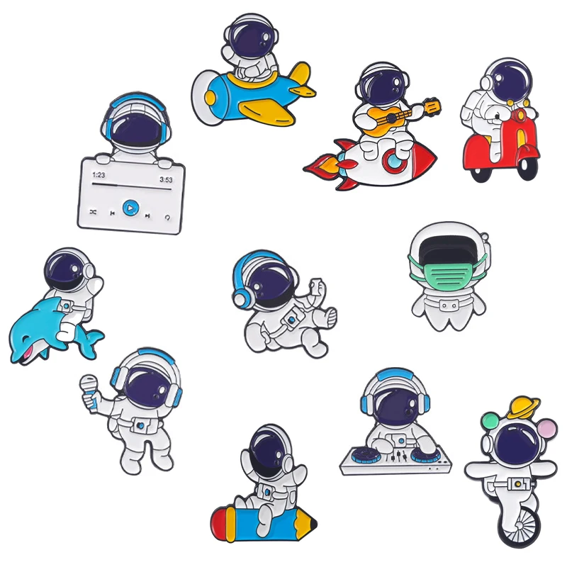 Space Astronaut Brooch Hip Hop Music Astronaut Sport Lapel Pin Men Women Bag Clothes Badge Metal Pins Jewelry Friends Gift
Space Astronaut Brooch Hip Hop Music Astronaut Sport Lapel Pin Men Women Bag Clothes Badge Metal Pins Jewelry Friends Gift