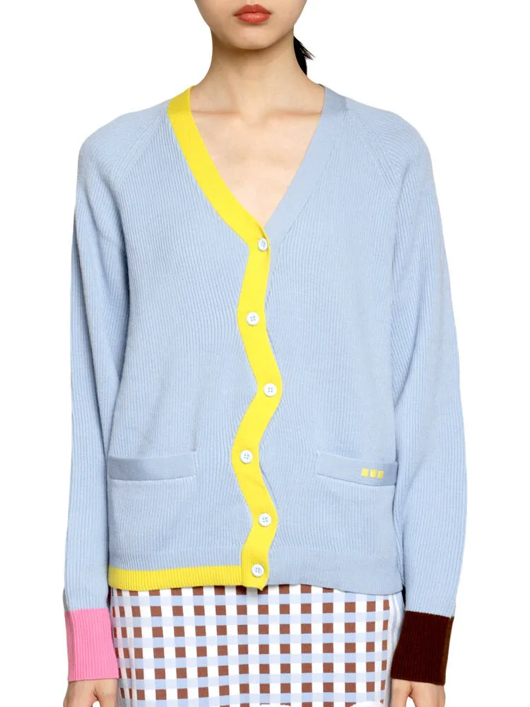 Women Irregular Color Contrast Single Breasted Long Sleeve Cardigan V-Neck Cardigan or O-Neck Short Sleeve Sweater
Women Irregular Color Contrast Single Breasted Long Sleeve Cardigan V-Neck Cardigan or O-Neck Short Sleeve Sweater