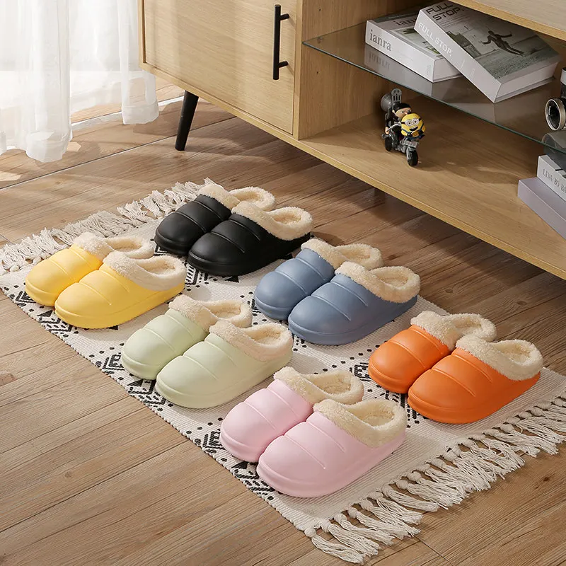 Winter Women Slippers Warm Plush Couple Shoes Women Waterproof Household Slides Indoor Non-Slip Slippers Men Flat Floor Slippers
Winter Women Slippers Warm Plush Couple Shoes Women Waterproof Household Slides Indoor Non-Slip Slippers Men Flat Floor Slippers