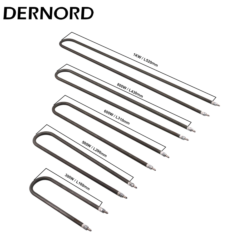 DERNORD U Shape Tubular Heating Element 220v High Temperature Resistant Heating Tube SUS304 Electric Air Heater for Oven
DERNORD U Shape Tubular Heating Element 220v High Temperature Resistant Heating Tube SUS304 Electric Air Heater for Oven