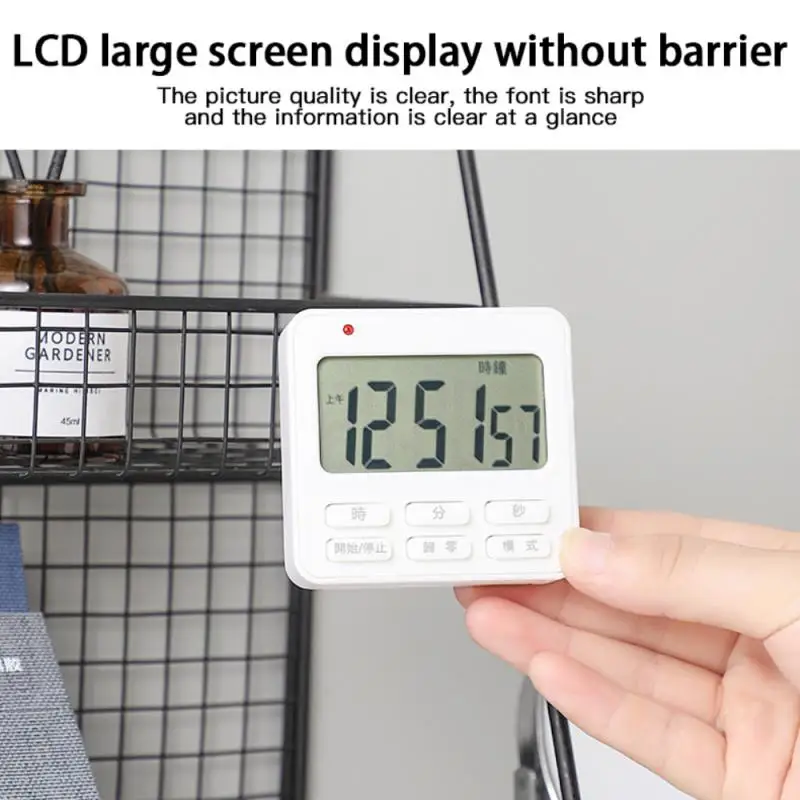 1PC LCD Digital Screen Kitchen Timer Multifunction 24 Hour Timer Countdown Alarm Sleep Stopwatch For Home Kitchen Learning
1PC LCD Digital Screen Kitchen Timer Multifunction 24 Hour Timer Countdown Alarm Sleep Stopwatch For Home Kitchen Learning