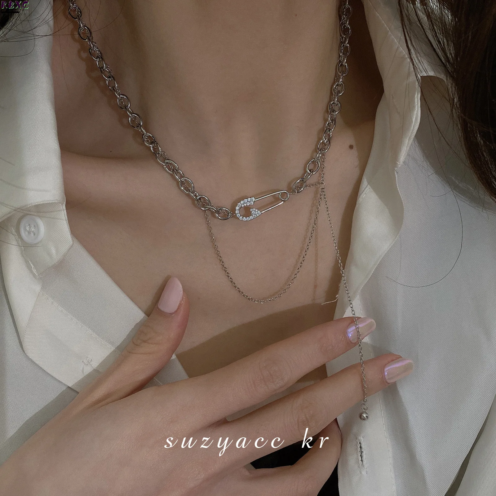 Rbxc Korean Pin Chain Tassel Double-layer Temperament Necklace 2021 New Fashion Female Minority Design Sense Collarbone Chain
Rbxc Korean Pin Chain Tassel Double-layer Temperament Necklace 2021 New Fashion Female Minority Design Sense Collarbone Chain
