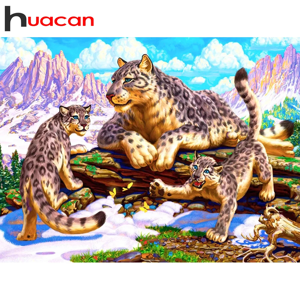Алмазная 5D мозаика Huacan, живопись леопардовой расцветки, Зимняя Вышивка крестиком, хобби и вышивка, украшение для стен
Алмазная 5D мозаика Huacan, живопись леопардовой расцветки, Зимняя Вышивка крестиком, хобби и вышивка, украшение для стен
