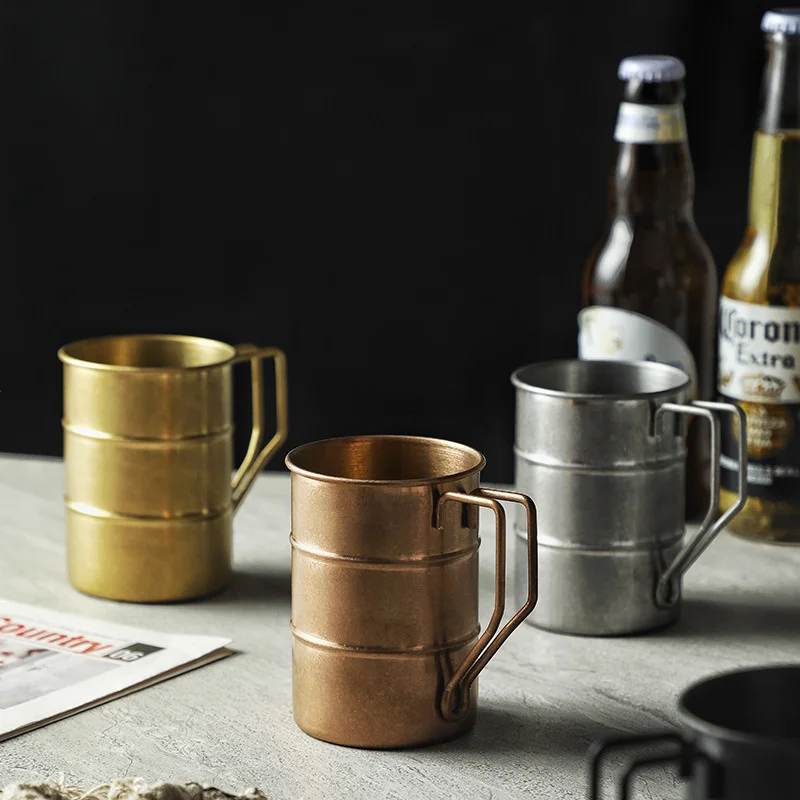 400ml Stainless Steel Milk Tea Drinking Beer Mug Creative Barrel Travel Coffee Mug With Handle Whiskey Glass Country Travel Mug 
400ml Stainless Steel Milk Tea Drinking Beer Mug Creative Barrel Travel Coffee Mug With Handle Whiskey Glass Country Travel Mug