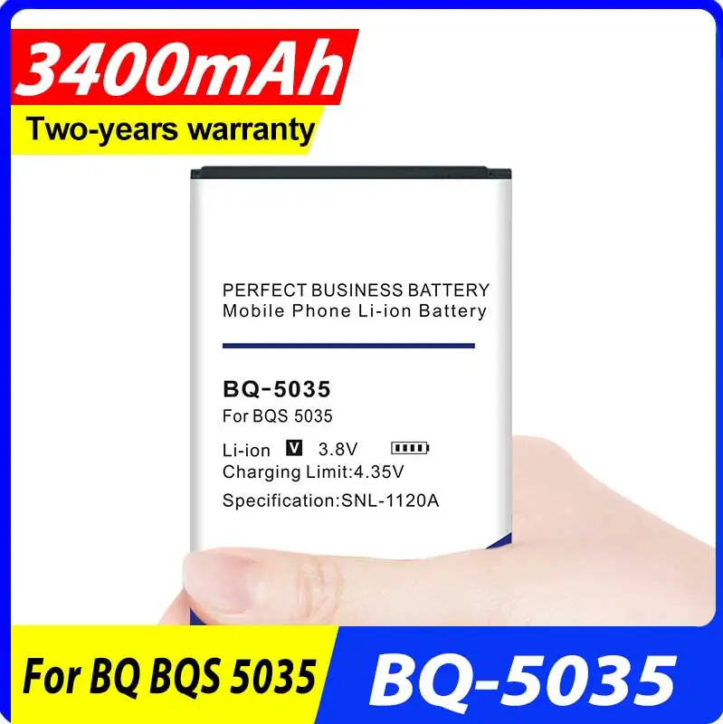 

100% Original New 3400mAh Replacement Battery For BQ BQS 5035 BQ-5035 Velvet in Stock