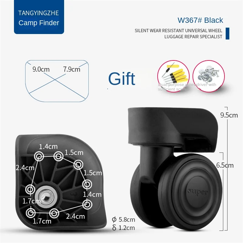 TANGYIPIN W367 Luggage compartment wheel universal replacement universal wheel accessory compatible replacement caster 360 °
TANGYIPIN W367 Luggage compartment wheel universal replacement universal wheel accessory compatible replacement caster 360 °