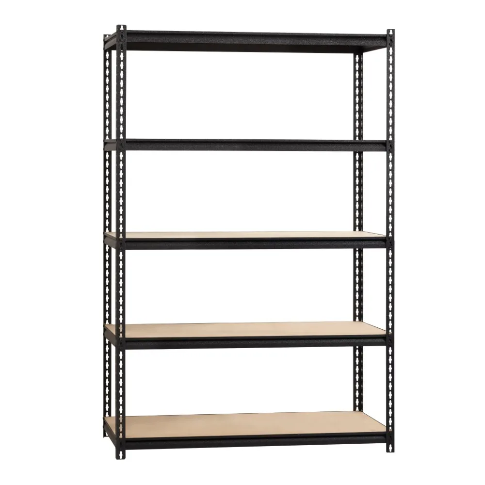 Hirsh Industries 48"W x 24"D x 72"H 5-Shelf Iron Horse Freestanding Shelves, Black
Hirsh Industries 48"W x 24"D x 72"H 5-Shelf Iron Horse Freestanding Shelves, Black
