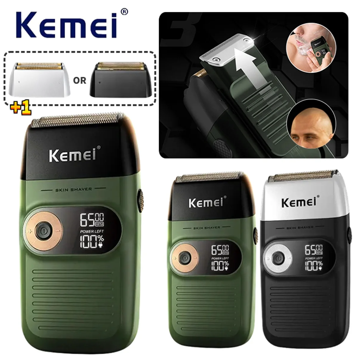 Kemei Powerful Hair Trimmer Multi-speed Adjustment Electric Beard Shaver LED Display Face Shaving Machine for Men KM-2026
Kemei Powerful Hair Trimmer Multi-speed Adjustment Electric Beard Shaver LED Display Face Shaving Machine for Men KM-2026