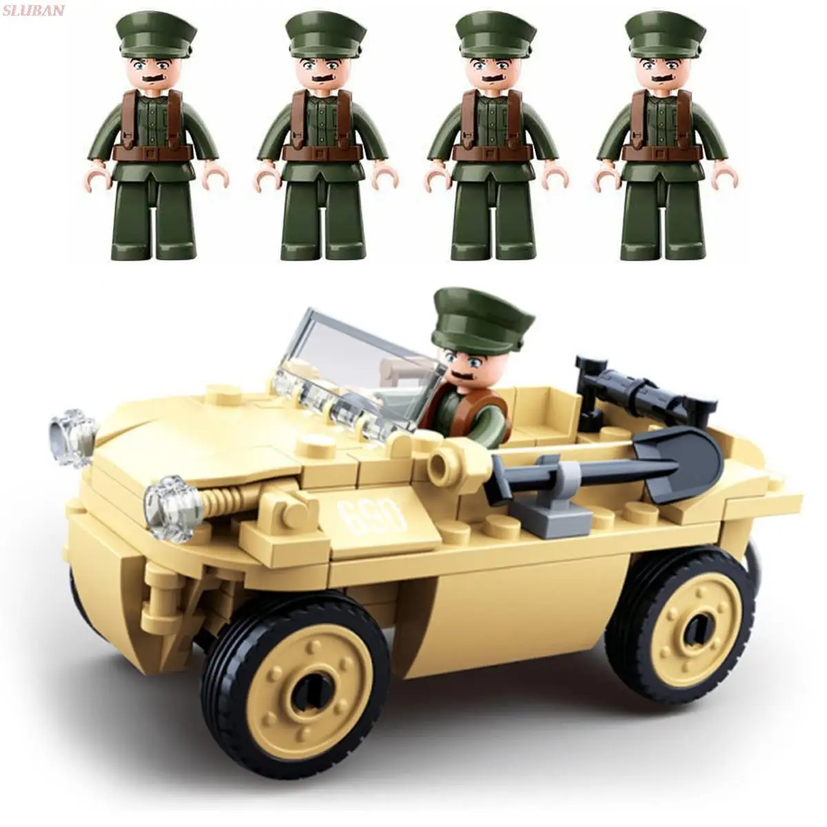 WW2 Army VW82 Military Amphibious TUB Car Building Block Germany Army Figure 103PCS Bricks B0690 Weapon Troops Classic Kids Toy
WW2 Army VW82 Military Amphibious TUB Car Building Block Germany Army Figure 103PCS Bricks B0690 Weapon Troops Classic Kids Toy