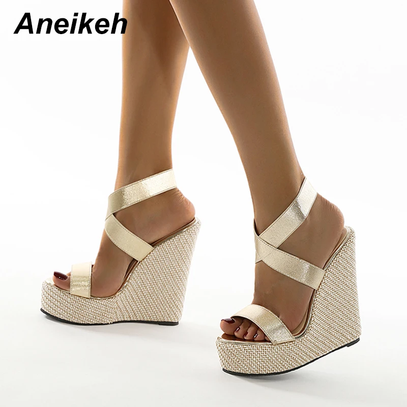 Aneikeh 2024 Gladiator Wedges Sandals Women Cover Heel Platform Fashion Summer Cross Strappy High Heels Sexy Shoes Size 35-42
Aneikeh 2024 Gladiator Wedges Sandals Women Cover Heel Platform Fashion Summer Cross Strappy High Heels Sexy Shoes Size 35-42