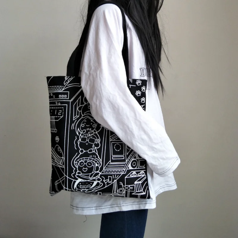 Women Canvas Shoulder Bags Cartoon Letter Animal Printed Shopping Bags Schoolgirl Casual Eco Cloth Shopper Handbags Tote
Women Canvas Shoulder Bags Cartoon Letter Animal Printed Shopping Bags Schoolgirl Casual Eco Cloth Shopper Handbags Tote