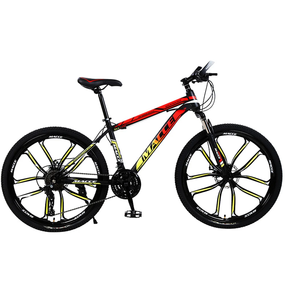 

26 Inches Mountain Bike Cross-Country Bicycle 21/24 Speed Dual Disc Brake High Carbon Steel Comfort Portable Adult