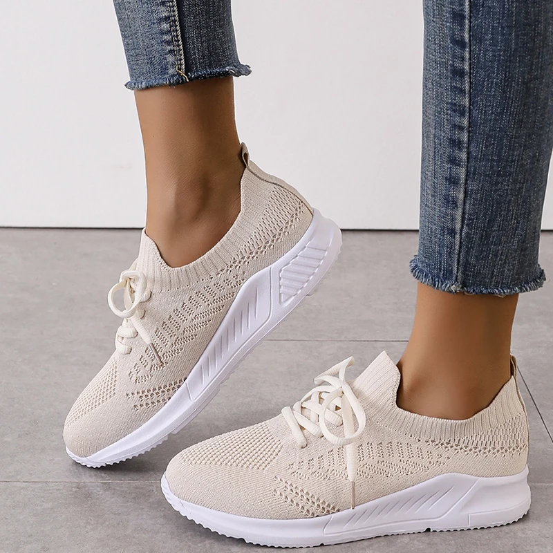 Mesh Breathable Running Sport Sneakers Lace-up 2023 New Autumn Comfortable Casual Walking Tennis Shoes Flat Knitting Women Shoes
Mesh Breathable Running Sport Sneakers Lace-up 2023 New Autumn Comfortable Casual Walking Tennis Shoes Flat Knitting Women Shoes