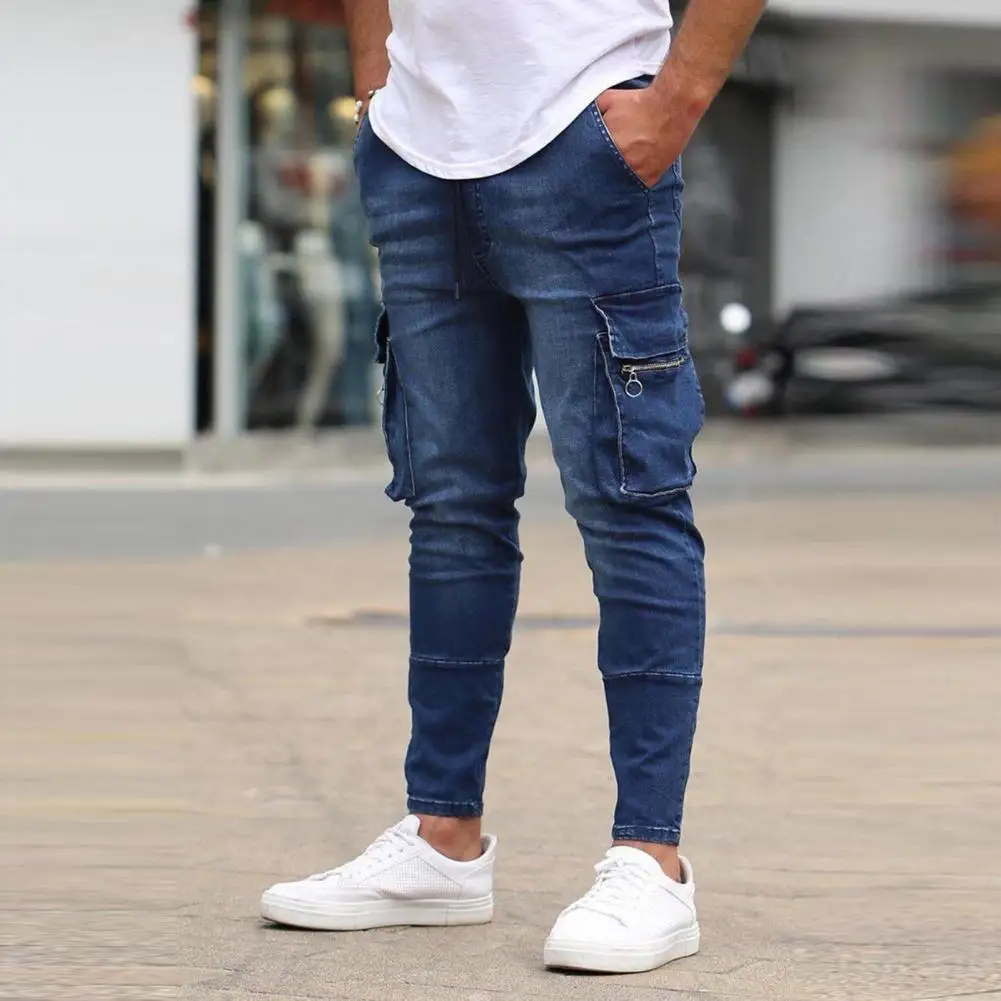 Cargo Pants Men's Skinny Jeans Multi Pockets Zipper Closure Bottoms Spring Fashion Casual Cotton Denim Pants Male Trousers
Cargo Pants Men's Skinny Jeans Multi Pockets Zipper Closure Bottoms Spring Fashion Casual Cotton Denim Pants Male Trousers