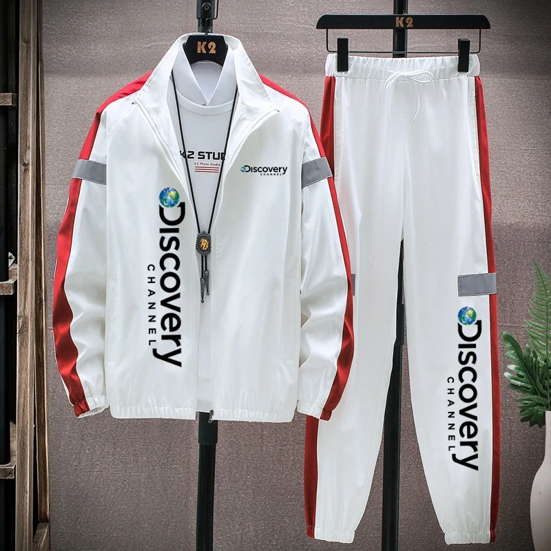 Tracksuit Men's Sets Discovery Channel Casual Zipper Jacket + Pants Two Piece Set Sport Suits Spring and Autumn Men Sportswear
Tracksuit Men's Sets Discovery Channel Casual Zipper Jacket + Pants Two Piece Set Sport Suits Spring and Autumn Men Sportswear