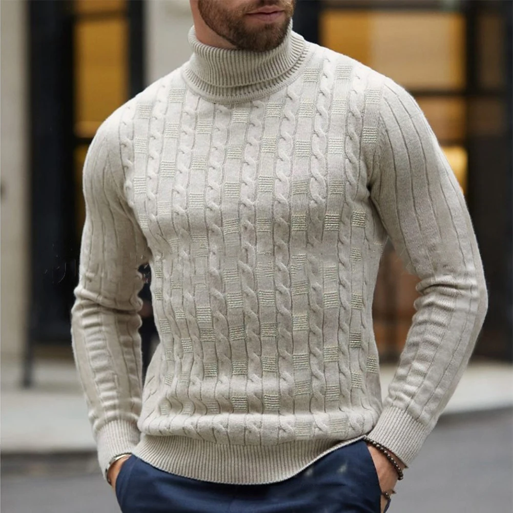 Trendy Men Winter Turtleneck Sweater Slim Fit Knitwear Pullovers Twisted Design Stay Warm and Fashionable Grey
Trendy Men Winter Turtleneck Sweater Slim Fit Knitwear Pullovers Twisted Design Stay Warm and Fashionable Grey
