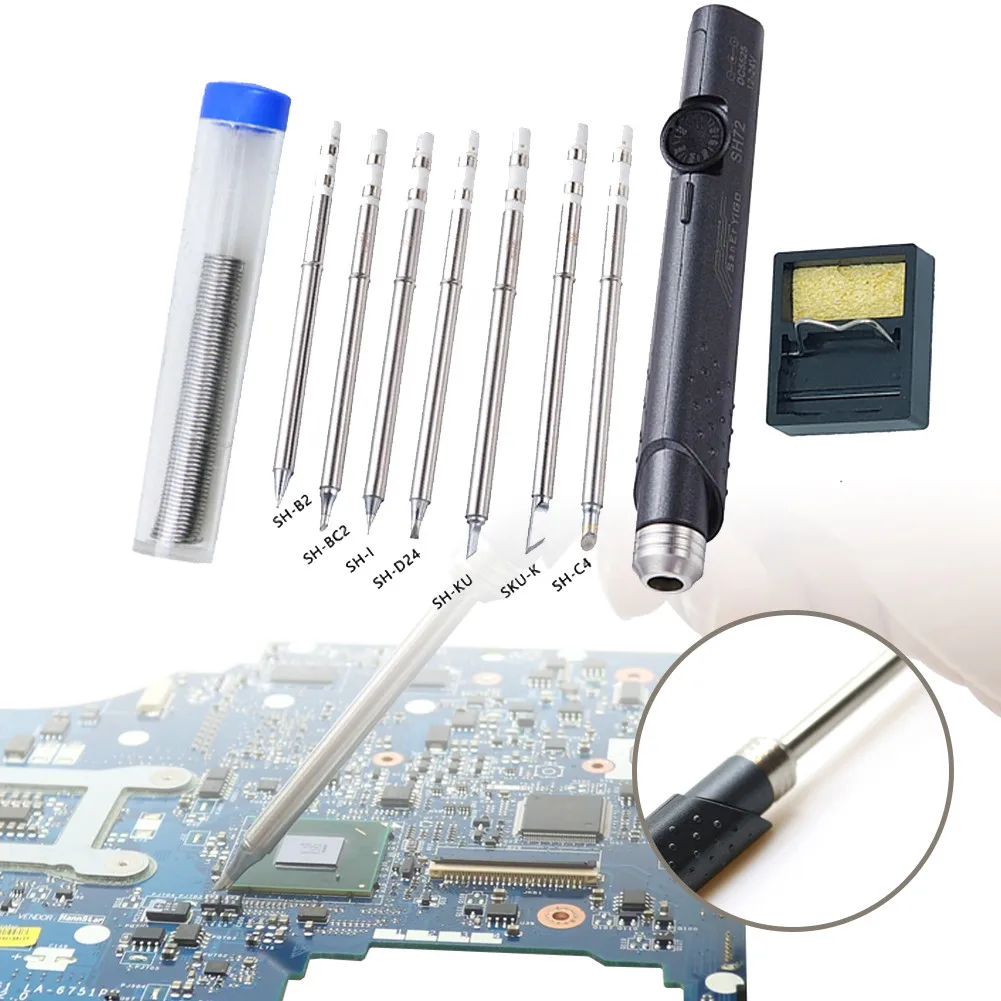 SH72 Solder Controller Soldering Iron65W Mini Electric Soldering Iron 65W DC12-24V Fast Heating Speed Adjustable Soldering
SH72 Solder Controller Soldering Iron65W Mini Electric Soldering Iron 65W DC12-24V Fast Heating Speed Adjustable Soldering
