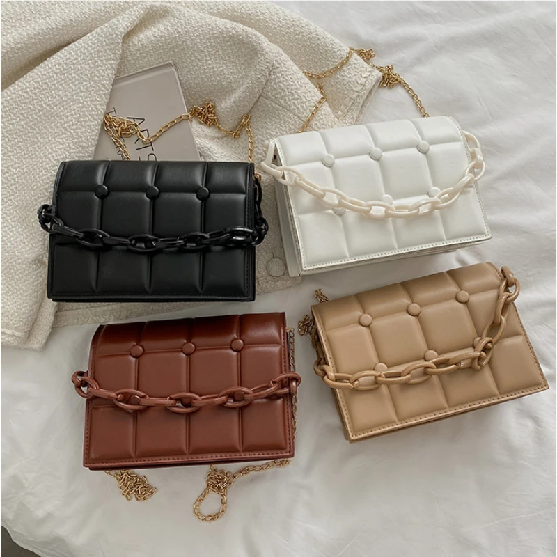 2022 INS Fashion Women Bag Quilted Plaid Pattern Flap Bag Soft PU Leather Shoulder Bag Female Small Chain Crossobdy Party Clutch
2022 INS Fashion Women Bag Quilted Plaid Pattern Flap Bag Soft PU Leather Shoulder Bag Female Small Chain Crossobdy Party Clutch