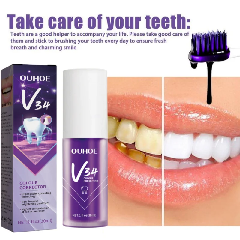 Teeth Whiten Mousse Dental Care Essence Deep Clean Plaque Tooth Cigarette Stain Repair Gingival Caries Prevent Bright Product
Teeth Whiten Mousse Dental Care Essence Deep Clean Plaque Tooth Cigarette Stain Repair Gingival Caries Prevent Bright Product