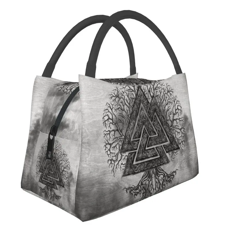 Valknut And Tree Of Life Yggdrasil Insulated Lunch Bag for Women Leakproof Viking Norse Cooler Thermal Bento Box Work Picnic 
Valknut And Tree Of Life Yggdrasil Insulated Lunch Bag for Women Leakproof Viking Norse Cooler Thermal Bento Box Work Picnic