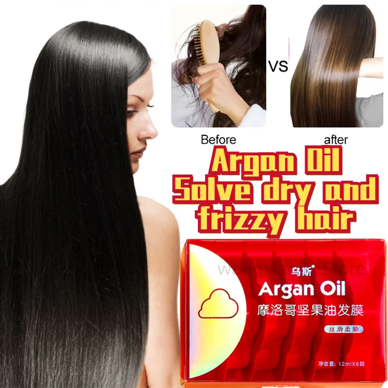 Argan Oil Hair Mask Deep Soft Moisturizing Hair Care Essential Oil Hair Care Hair Mask, Easy To Carry 12ml*6pcs
Argan Oil Hair Mask Deep Soft Moisturizing Hair Care Essential Oil Hair Care Hair Mask, Easy To Carry 12ml*6pcs
