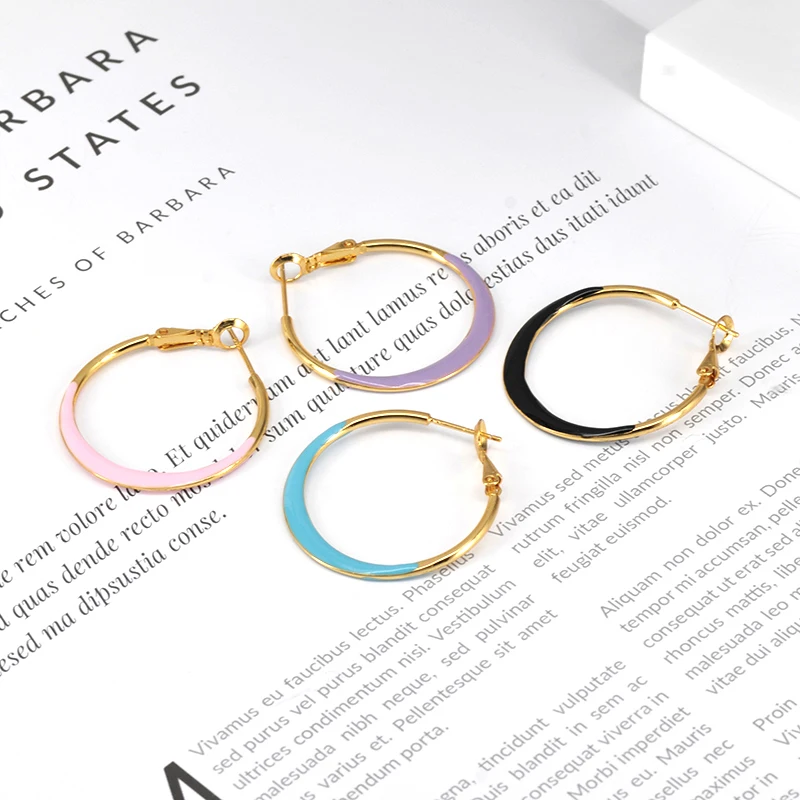 Yoofaning 925 silver needle Colorful Enamel Hoop Earrings for Women Inner diameter 28mm Fashion Earrings 2021 Trend Jewelry
Yoofaning 925 silver needle Colorful Enamel Hoop Earrings for Women Inner diameter 28mm Fashion Earrings 2021 Trend Jewelry