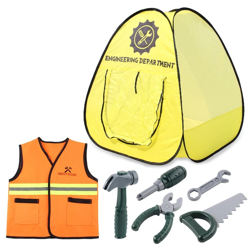 Kids Pretend Play Toys Engineer Tools With Tent Kit Holiday Gift Halloween Costume For Boys Birthday Gift Pretend Play
Kids Pretend Play Toys Engineer Tools With Tent Kit Holiday Gift Halloween Costume For Boys Birthday Gift Pretend Play