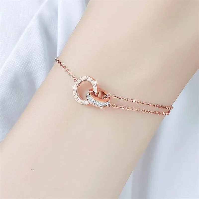 Trendy Titanium Steel Bracelet Necklace Earrings Rose Gold Bracelets Gorgeous Colors for Women Popularity Jewelry Charm Necklace
Trendy Titanium Steel Bracelet Necklace Earrings Rose Gold Bracelets Gorgeous Colors for Women Popularity Jewelry Charm Necklace