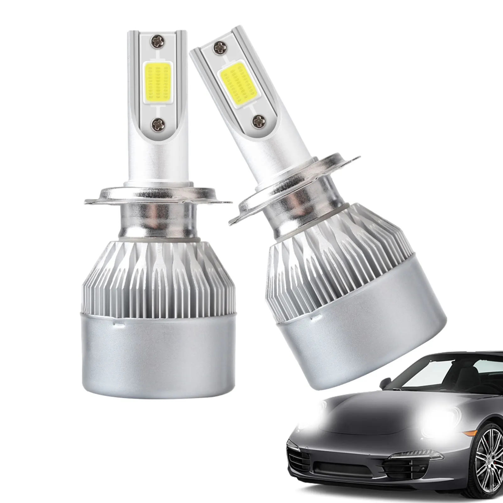

1pc H7 Led H4 Headlights Lamp COB Super-Bright H3 H11 H13 9005 9006 Headlamp Bulb 6000K White Light IP67 Waterproof Car Foglight
