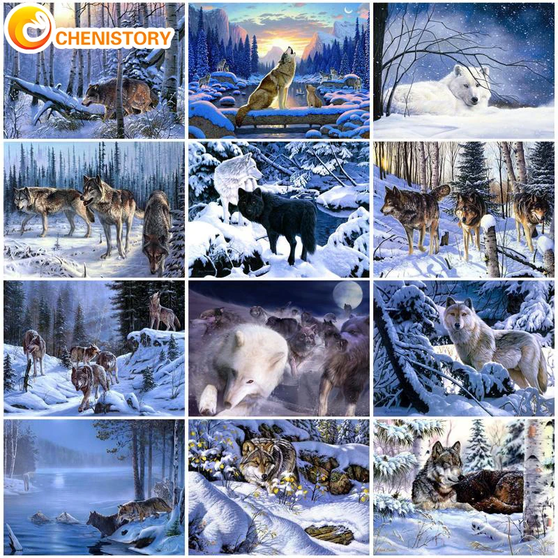 CHENISTORY Animal Painting By Number Wolf Landscape DIY HandPainted Oil Painting Adults Kit Picture Home Wall Decor Crafts Gift
CHENISTORY Animal Painting By Number Wolf Landscape DIY HandPainted Oil Painting Adults Kit Picture Home Wall Decor Crafts Gift
