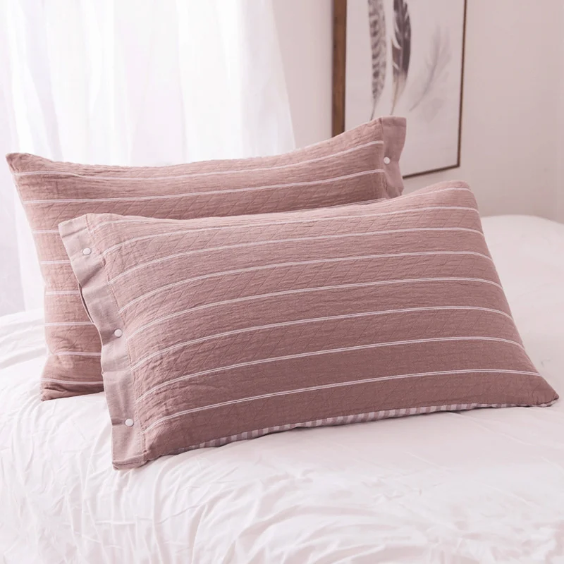 Three Layer Thickened Cotton Gauze Pillowcases 2PCs High Grade Fabric Soft Breathable Pillow Cover Solid Striped Bed Home Decor
Three Layer Thickened Cotton Gauze Pillowcases 2PCs High Grade Fabric Soft Breathable Pillow Cover Solid Striped Bed Home Decor