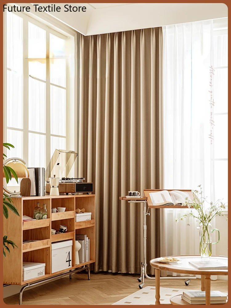 Japanese-style Curtains for Living room bedroom milk coffee color 2022 new simple high-end French shading thickened full cream
Japanese-style Curtains for Living room bedroom milk coffee color 2022 new simple high-end French shading thickened full cream