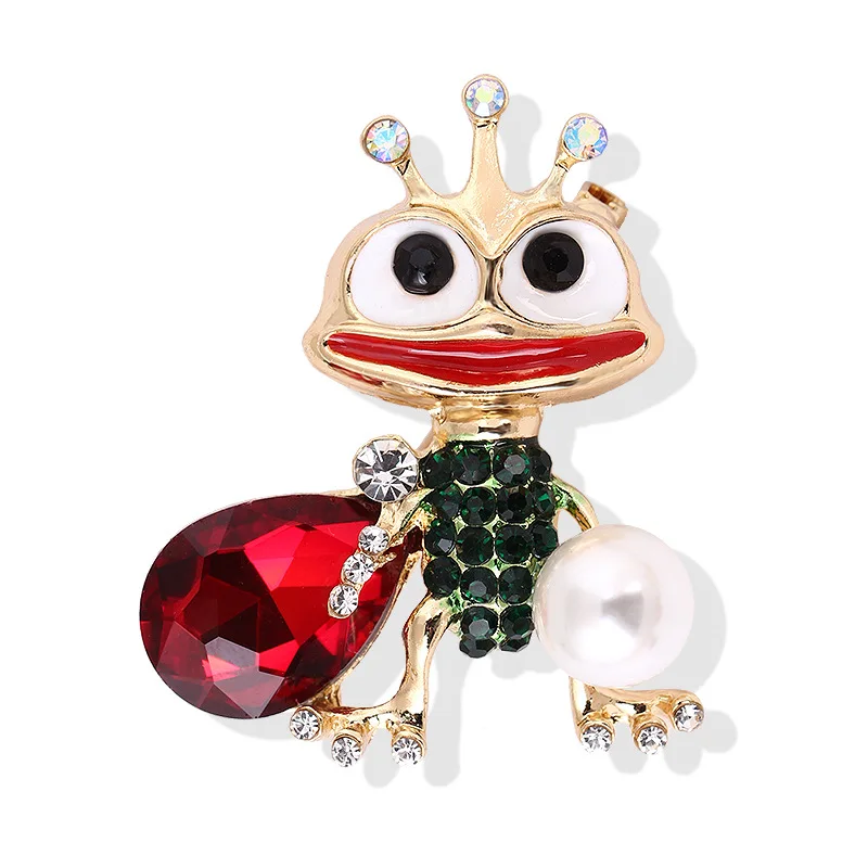 Unisex Fashion Creative Cartoon Frog Brooch Shiny Rhinestone Animal Corsage Anniversary Gift Badge Metal Pins Party Jewelry
Unisex Fashion Creative Cartoon Frog Brooch Shiny Rhinestone Animal Corsage Anniversary Gift Badge Metal Pins Party Jewelry