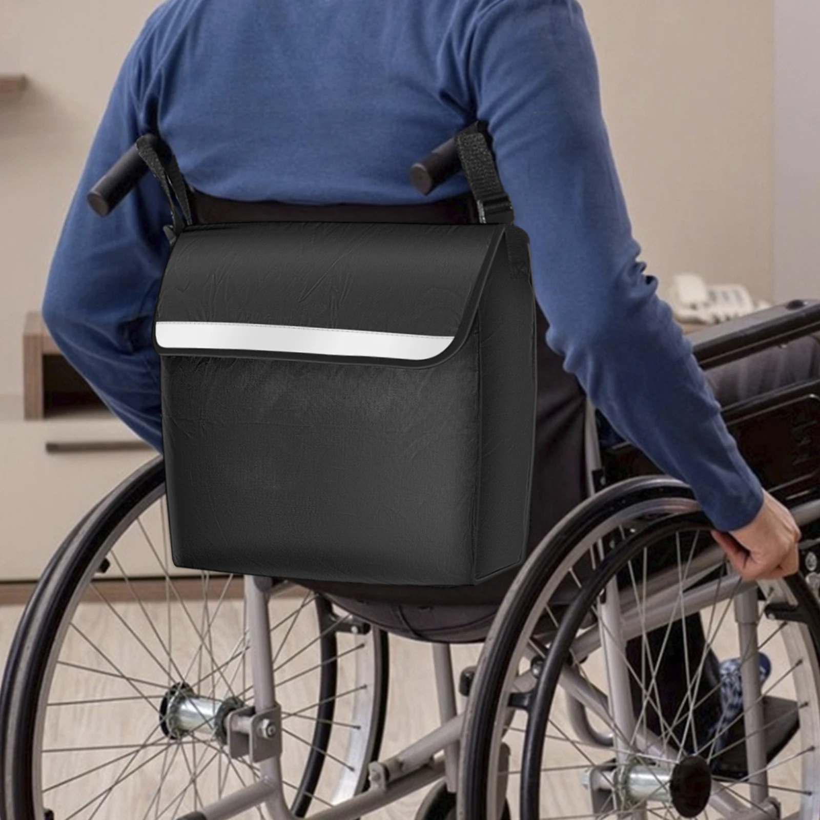 Wheelchair Bag Waterproof Wheelchair Pouch with Secure Reflective Strip Large Capacity Walker Storage Pouch Multifunctional
Wheelchair Bag Waterproof Wheelchair Pouch with Secure Reflective Strip Large Capacity Walker Storage Pouch Multifunctional