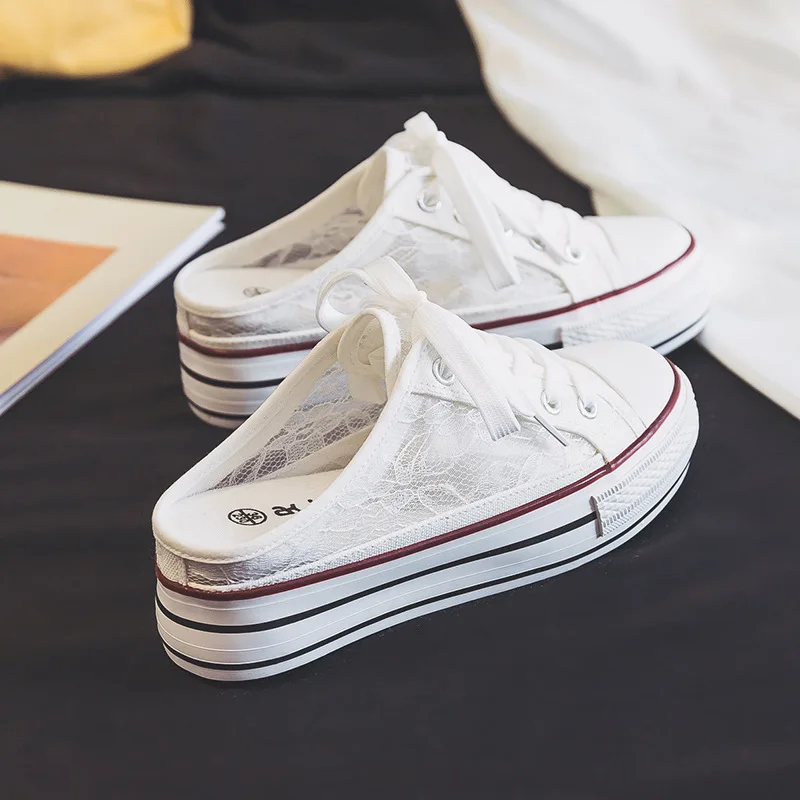 Lace Inside Raised Canvas Shoes For Women In 2022 Summer Breathable Baotou Outside Wearing Half Slippers Without Heels
Lace Inside Raised Canvas Shoes For Women In 2022 Summer Breathable Baotou Outside Wearing Half Slippers Without Heels