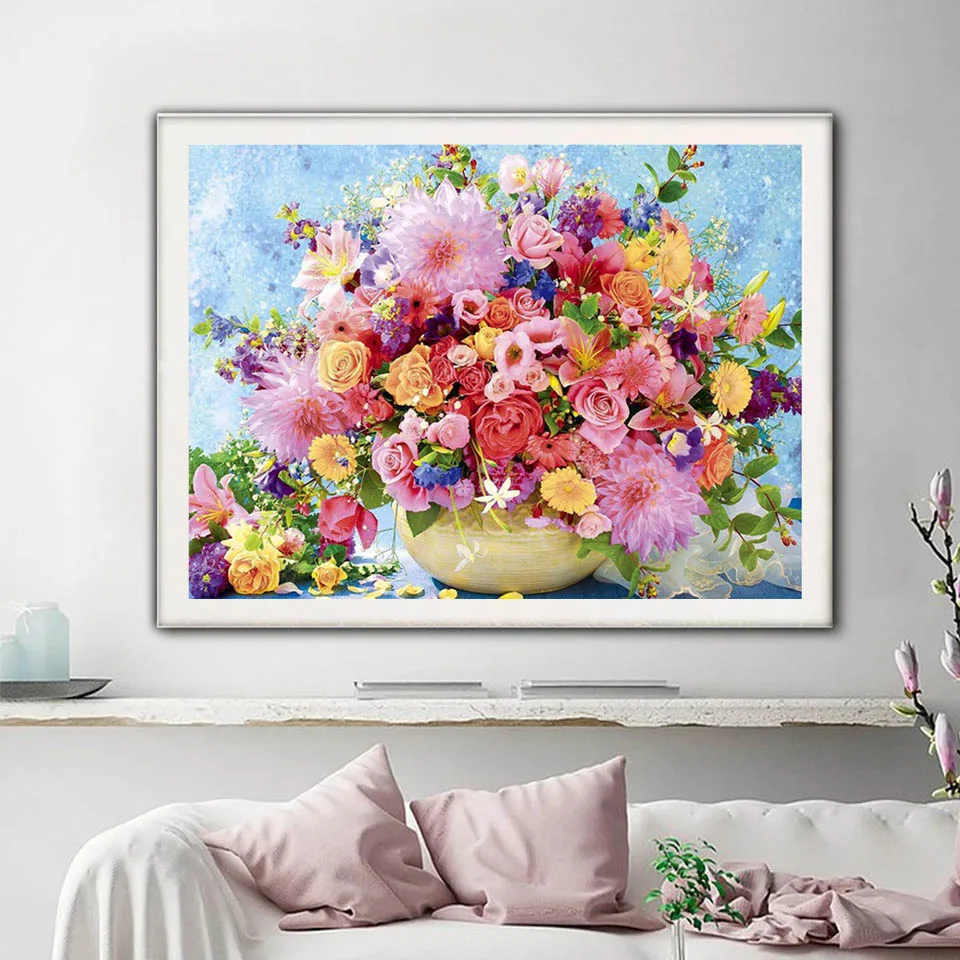 Набор для алмазной вышивки «сделай сам», картина с квадратными стразами 5D, с рисунком цветов, домашний декор, Набор для вышивки крестиком, ру... 
Набор для алмазной вышивки «сделай сам», картина с квадратными стразами 5D, с рисунком цветов, домашний декор, Набор для вышивки крестиком, ру...