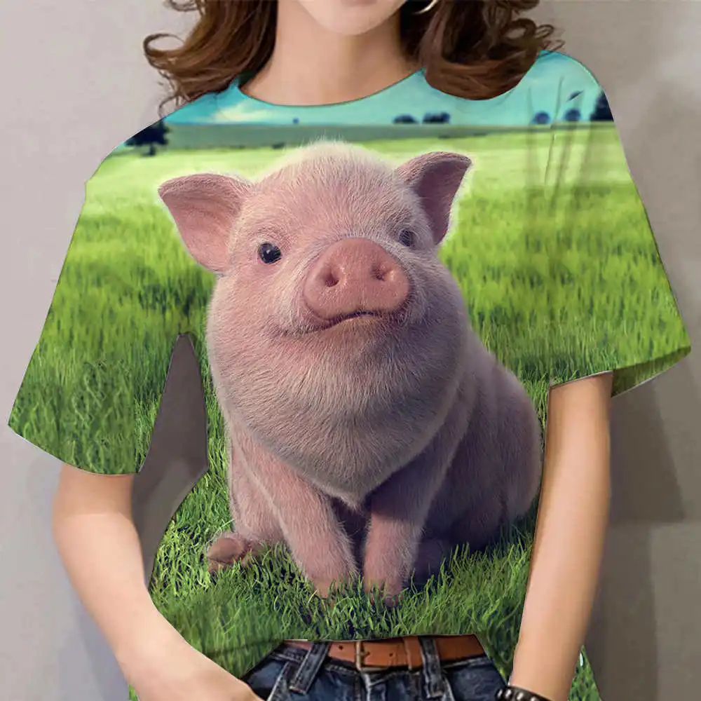 Summer Women T-shirt Tops Female Fashion Animal 3D Print Tees Casual Sleeve Pig Harajuku Y2k T Shirts Oversized Clothes 2022 Hot
Summer Women T-shirt Tops Female Fashion Animal 3D Print Tees Casual Sleeve Pig Harajuku Y2k T Shirts Oversized Clothes 2022 Hot