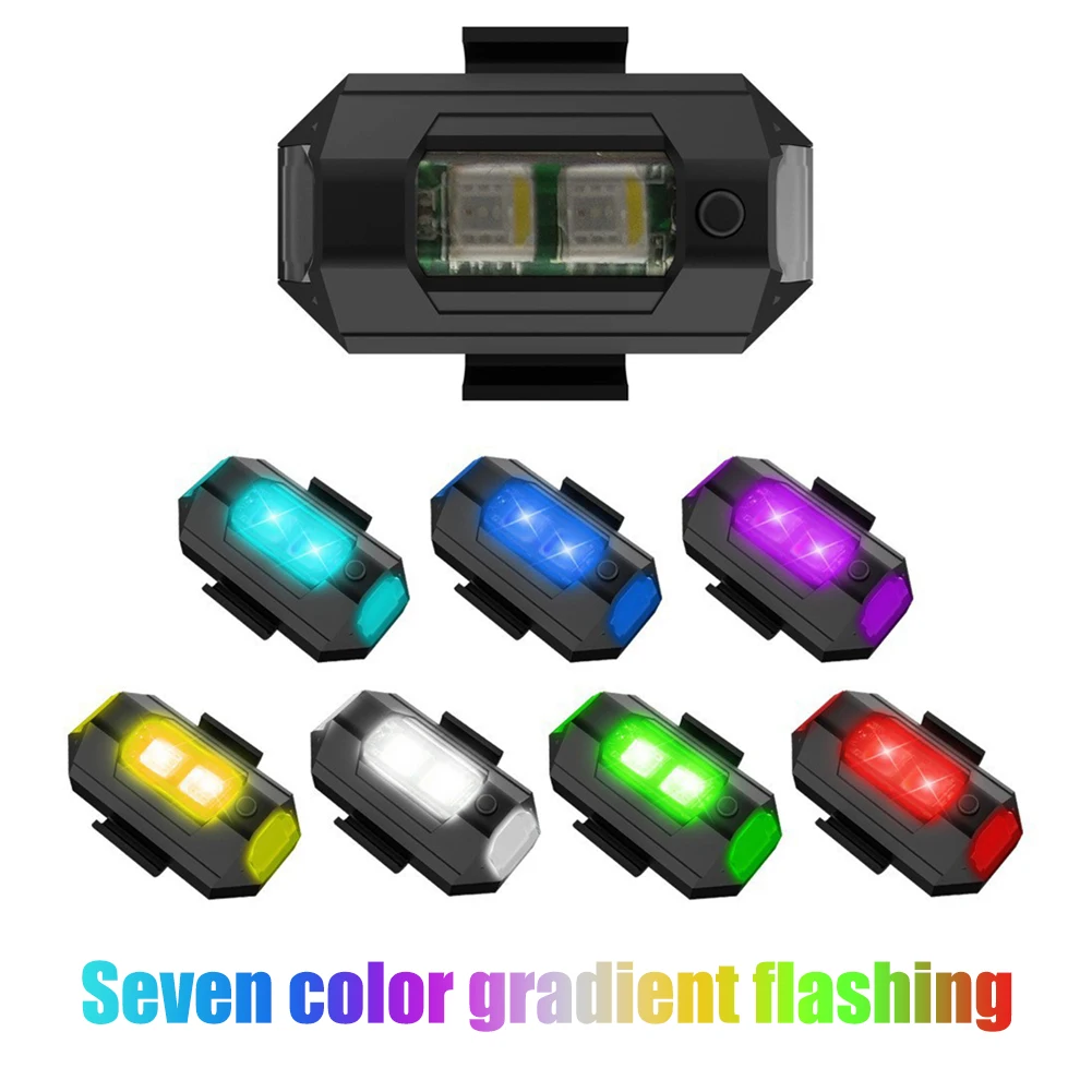 2/4Pcs Wirless Mini Strobe 7 Color Led Aircraft Strobe Lights USB Charging Warning Lamp Universal Cycling Equipment
2/4Pcs Wirless Mini Strobe 7 Color Led Aircraft Strobe Lights USB Charging Warning Lamp Universal Cycling Equipment
