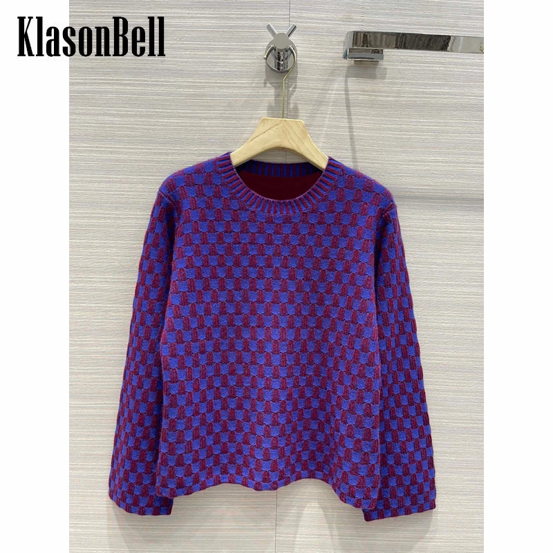 7.28 KlasonBell Elegant Temperament Contrast Color 100% Cashmere Knitted Pullover Sweater Women
7.28 KlasonBell Elegant Temperament Contrast Color 100% Cashmere Knitted Pullover Sweater Women