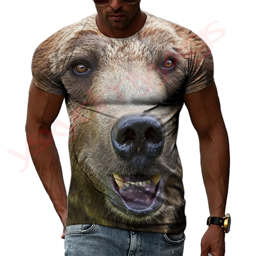 Thin Summer Trend Brown Bear Men T-Shirts Casual HD 3D Print Hip Hop Harajuku Personality Round Neck Tees Loose Short Sleeve Top
Thin Summer Trend Brown Bear Men T-Shirts Casual HD 3D Print Hip Hop Harajuku Personality Round Neck Tees Loose Short Sleeve Top