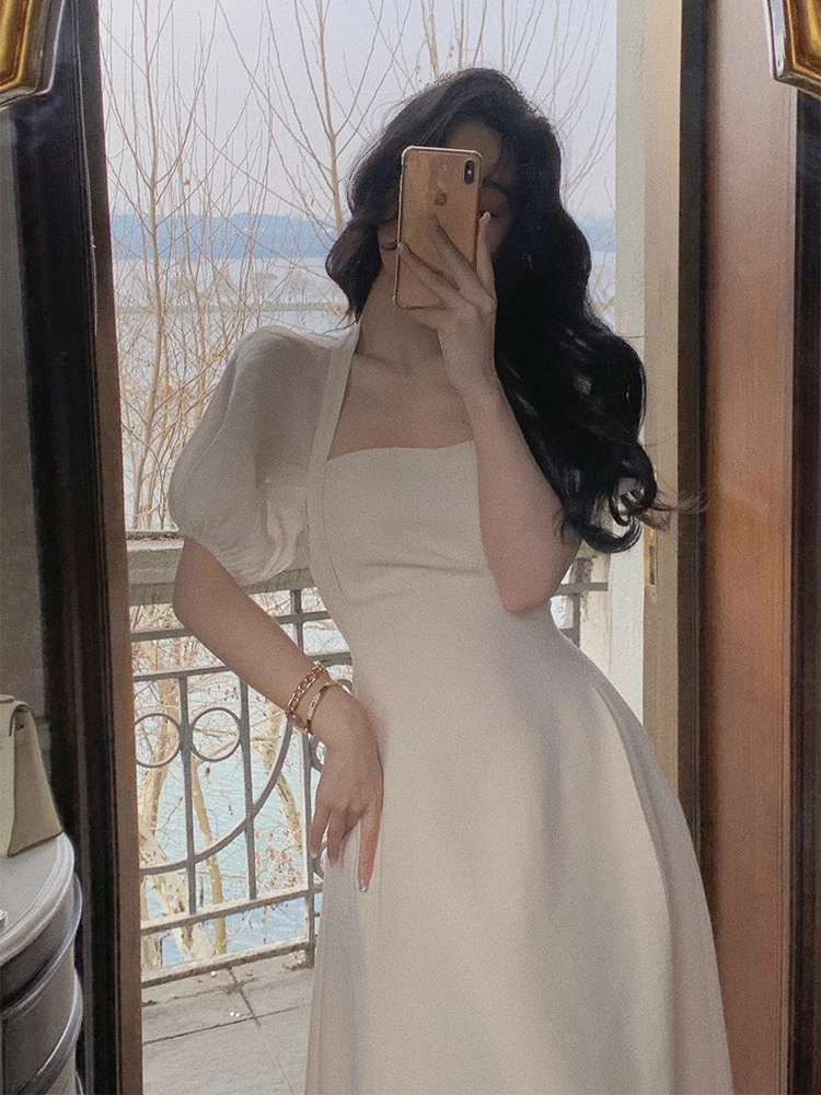 Summer Puff Sleeve Ladies Elegant Casual Halter Midi Dress Evening Short Sleeve A-line Party Women Fashion Women Dresses
Summer Puff Sleeve Ladies Elegant Casual Halter Midi Dress Evening Short Sleeve A-line Party Women Fashion Women Dresses