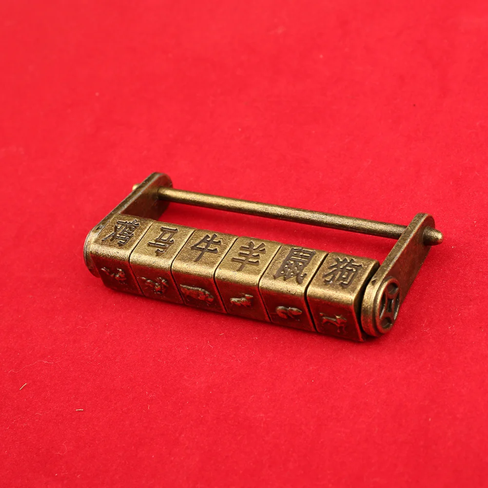 Gift Zodiac Cabinet Door Padlock Keyed Jewelry Box Anti Theft Hardware Large Chinese Vintage Antique Zinc Alloy Password Lock
Gift Zodiac Cabinet Door Padlock Keyed Jewelry Box Anti Theft Hardware Large Chinese Vintage Antique Zinc Alloy Password Lock