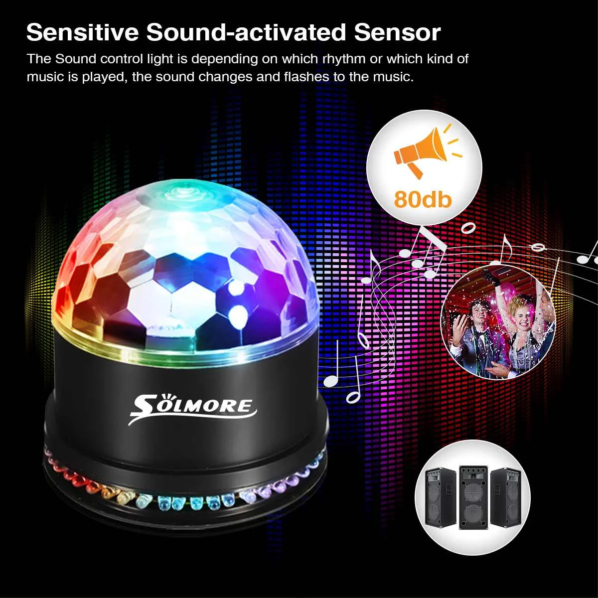 Sound Activated Rotating Disco Ball DJ Party Lights 5W 3 LED RGB LED Stage Light For Christmas Wedding Sound Party Lights
Sound Activated Rotating Disco Ball DJ Party Lights 5W 3 LED RGB LED Stage Light For Christmas Wedding Sound Party Lights