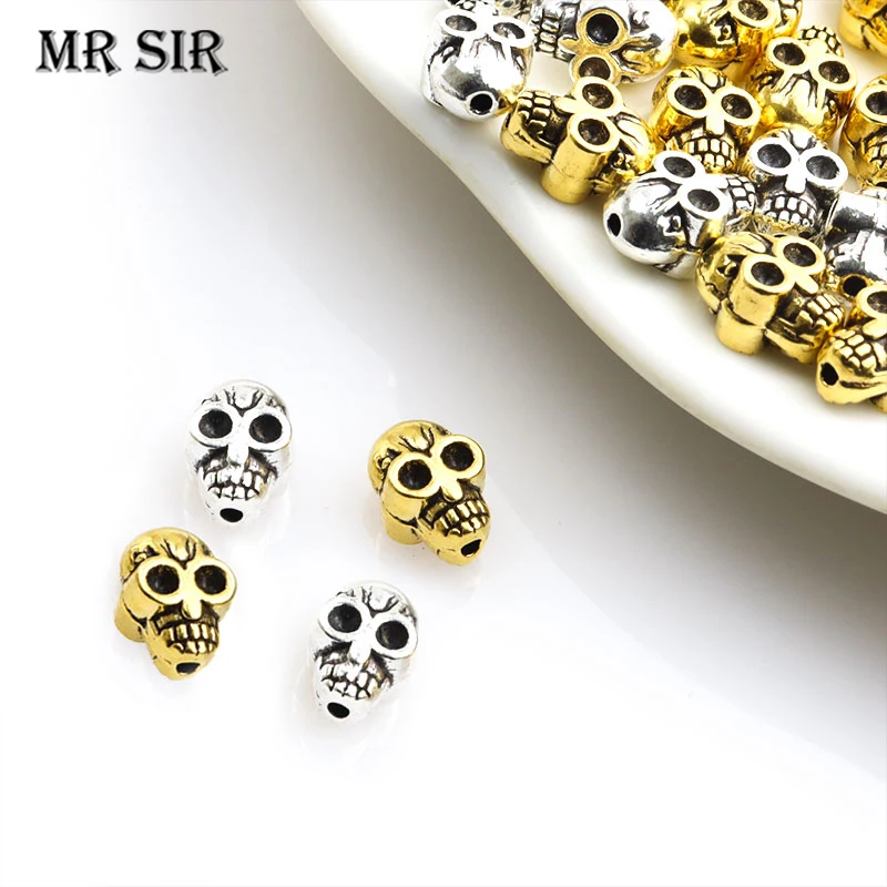 10pcs Skull Spacer Beads Charms Antique Gold/Silver Color Punk Hip-pop Loose Beads For Jewelry Making Bracelets DIY Accessories
10pcs Skull Spacer Beads Charms Antique Gold/Silver Color Punk Hip-pop Loose Beads For Jewelry Making Bracelets DIY Accessories
