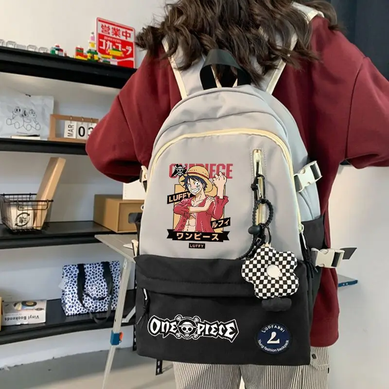 

Аниме цельный Большой Вместительный рюкзак Обезьяна D. Подростковая школьная сумка Luffy, ранцы для подростков, ранцы для мальчиков и девочек, вернуться в школу