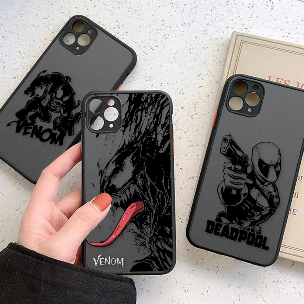 Marvel Hero Shockproof Matte Case For Apple iPhone 11 12 13 14 Pro Max XR XS X 6 7 8 Plus Cases Clear Funda Cover Deadpool Venom
Marvel Hero Shockproof Matte Case For Apple iPhone 11 12 13 14 Pro Max XR XS X 6 7 8 Plus Cases Clear Funda Cover Deadpool Venom