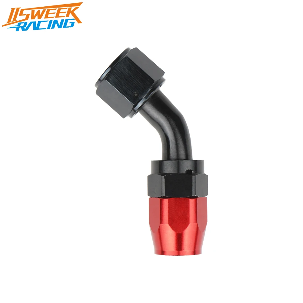 AN4/6/8/10/12 45 Degree Swivel Hose End Fitting Reuseable Fuel Line Adapter for Nylon Braided or Stainless Steel Braided AN Hose
AN4/6/8/10/12 45 Degree Swivel Hose End Fitting Reuseable Fuel Line Adapter for Nylon Braided or Stainless Steel Braided AN Hose